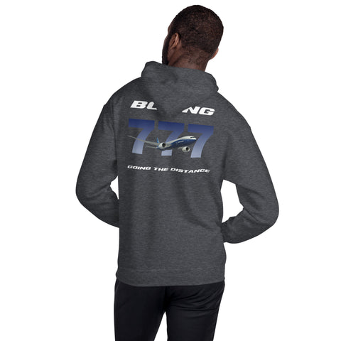 Fleet Service, Boeing 777 Going The Distance Men's Hoodie