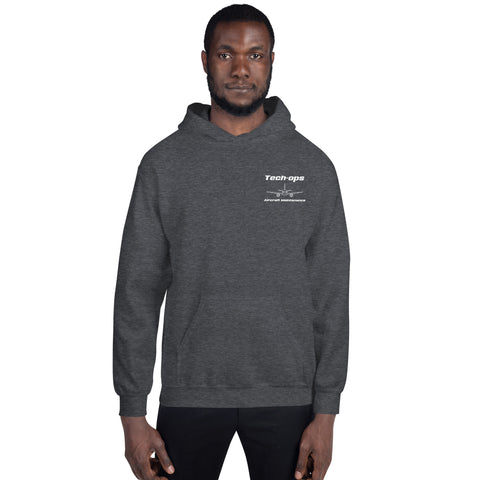 Tech-Ops Aircraft Maintenance, Boeing 777 Going The Distance Men's Hoodie