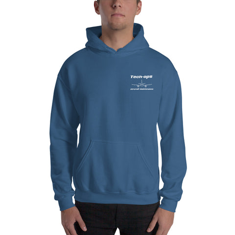 Tech-Ops Aircraft Maintenance, Airbus Family V2500 The Power Of Superior Technology Men's Hoodie