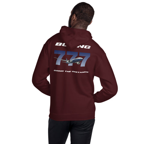 Fleet Service, Boeing 777 Going The Distance Men's Hoodie