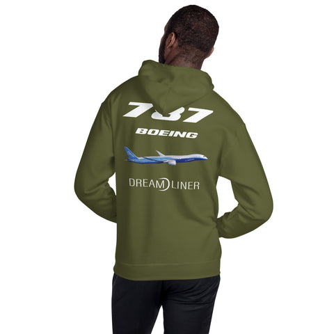 Flight Crew, Boeing 787 Dream Liner Men's Hoodie