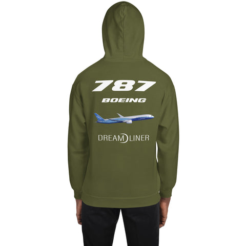 Flight Crew, Boeing 787 Dream Liner Men's Hoodie