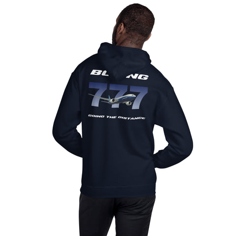 Fleet Service, Boeing 777 Going The Distance Men's Hoodie