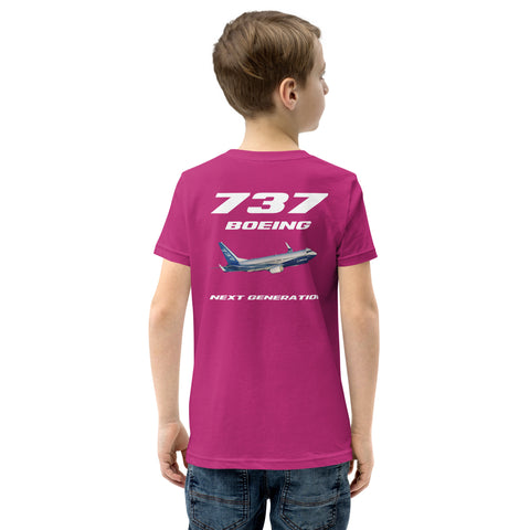 Flight Crew, 737 Boeing Next Generation Youth Short Sleeve T-Shirt