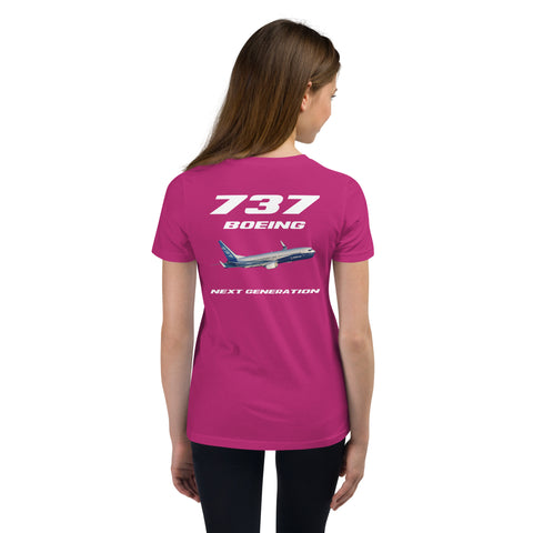 Flight Crew, 737 Boeing Next Generation Youth Short Sleeve T-Shirt