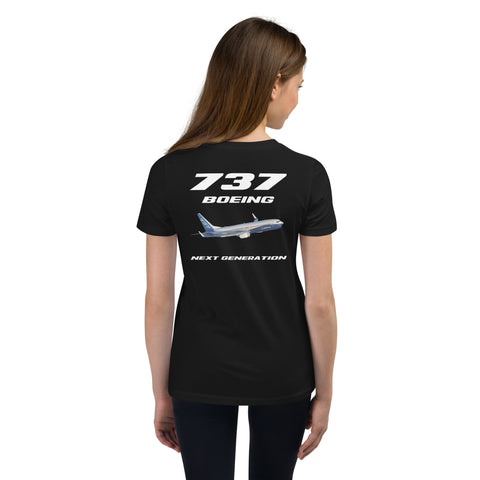 AMT Aircraft Maintenance, Boeing 737 Next Generation Youth Short Sleeve T-Shirt