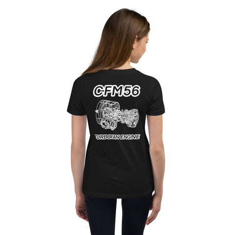 Flight Crew, CFM56 Turbofan Engine Youth Short Sleeve T-Shirt