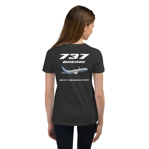 AMT Aircraft Maintenance, Boeing 737 Next Generation Youth Short Sleeve T-Shirt