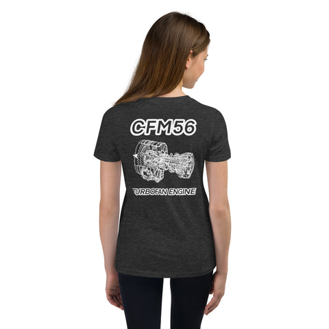 Flight Crew, CFM56 Turbofan Engine Youth Short Sleeve T-Shirt