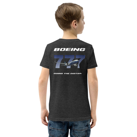 AMT Aircraft Maintenance, Boeing 777 Going The Distance Youth Short Sleeve T-Shirt