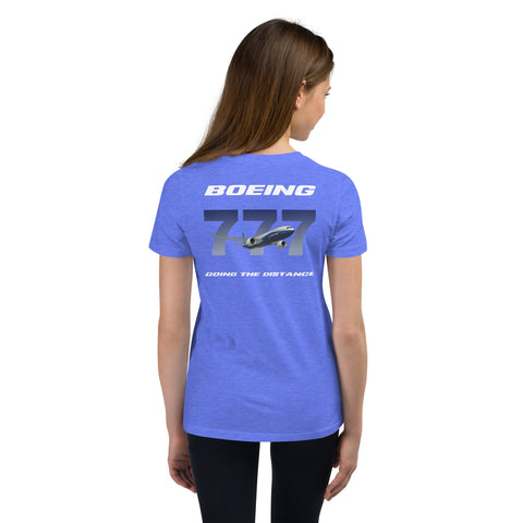 AMT Aircraft Maintenance, Boeing 777 Going The Distance Youth Short Sleeve T-Shirt