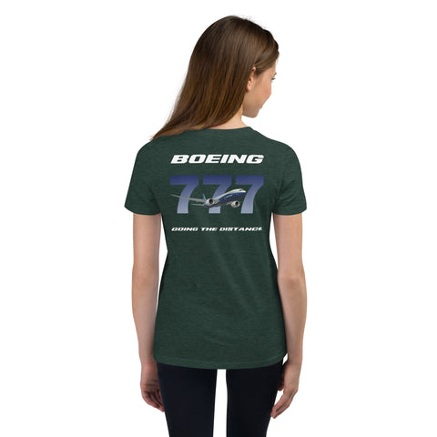 AMT Aircraft Maintenance, Boeing 777 Going The Distance Youth Short Sleeve T-Shirt