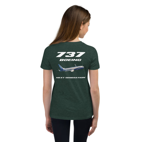 Flight Crew, 737 Boeing Next Generation Youth Short Sleeve T-Shirt