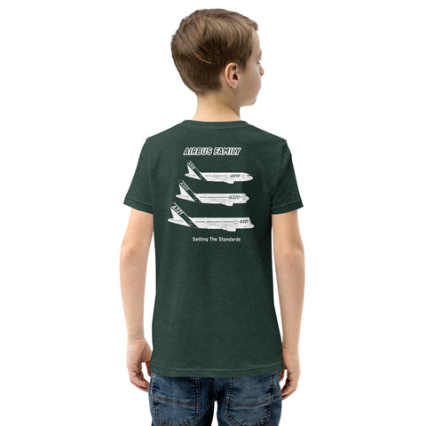 Flight Crew, Airbus Family Setting The Standards Youth Short Sleeve T-Shirt