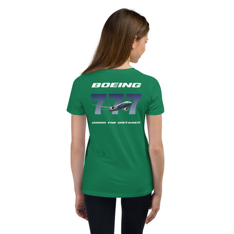AMT Aircraft Maintenance, Boeing 777 Going The Distance Youth Short Sleeve T-Shirt