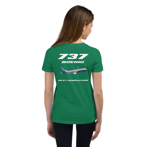 Flight Crew, 737 Boeing Next Generation Youth Short Sleeve T-Shirt