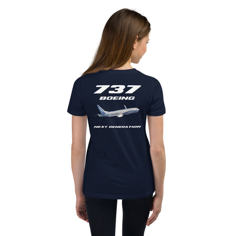 AMT Aircraft Maintenance, Boeing 737 Next Generation Youth Short Sleeve T-Shirt