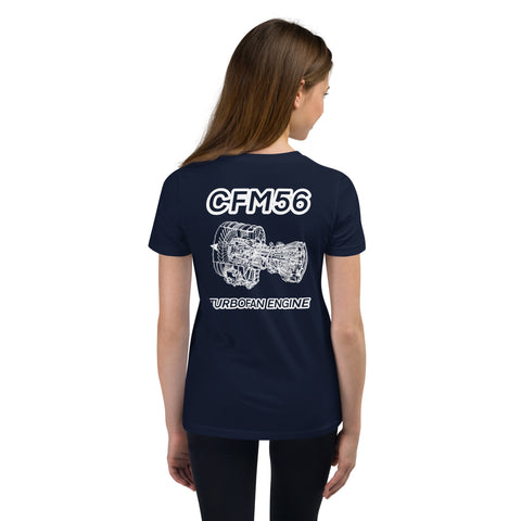 Flight Crew, CFM56 Turbofan Engine Youth Short Sleeve T-Shirt