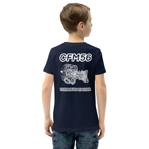 Flight Crew, CFM56 Turbofan Engine Youth Short Sleeve T-Shirt