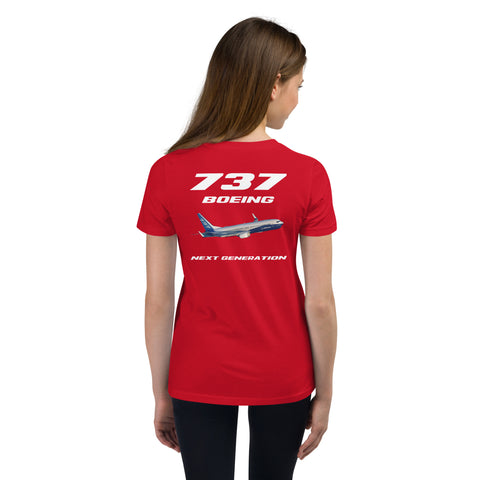 AMT Aircraft Maintenance, Boeing 737 Next Generation Youth Short Sleeve T-Shirt