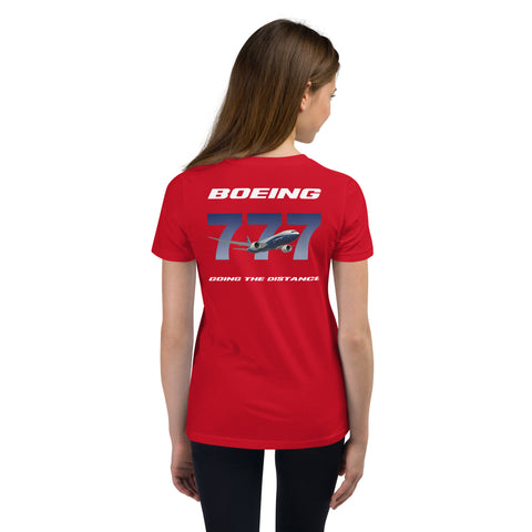 AMT Aircraft Maintenance, Boeing 777 Going The Distance Youth Short Sleeve T-Shirt
