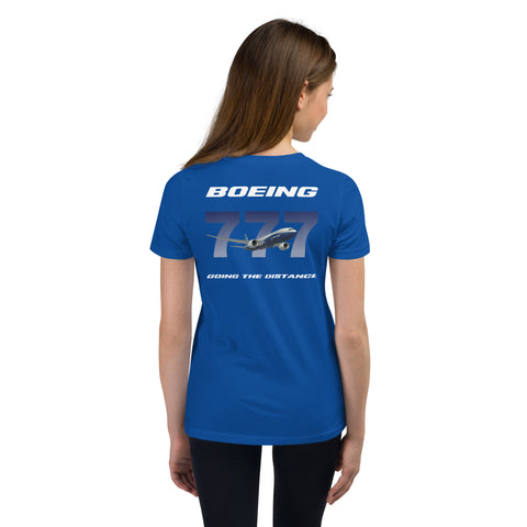 AMT Aircraft Maintenance, Boeing 777 Going The Distance Youth Short Sleeve T-Shirt
