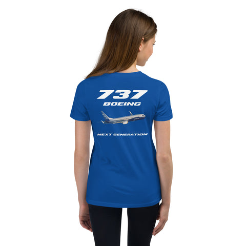 Flight Crew, 737 Boeing Next Generation Youth Short Sleeve T-Shirt